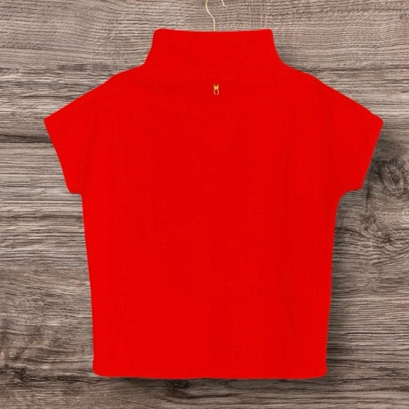 Dudley Stephens Bowery Mock Neck Top Paprika Vello Fleece XS NWT - Picture 3 of 7